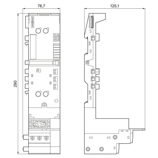 Terminal module 65 mm for ET 200S high feature direct online starterdirect