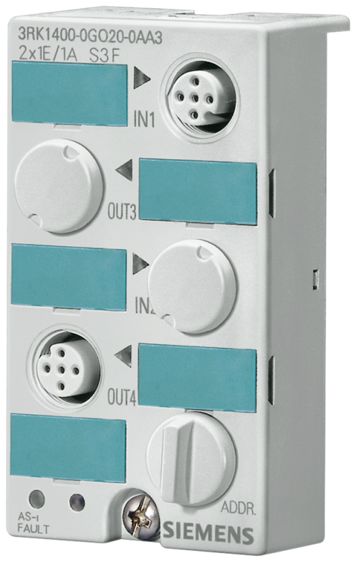 ASi compact module K45 digital 2x 1 I1 Q IP67 2x1 inputoutput 2xM12 so