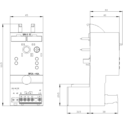 Load monitoring current range 90 A 110-230 V110 V AC