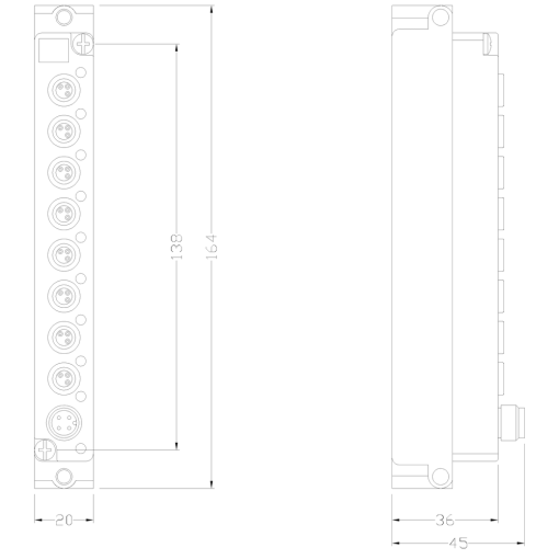 ASi compact module K20 IP67 AB slave Spec 30 IP67 digital 4 DI4 DQ