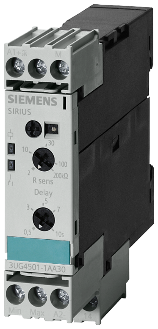 Analog monitoring relay resistance monitoring from 2 to 200 kohm