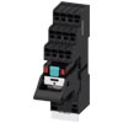 Plugin relay complete unit 115 V AC 4 changeover contacts LED module red base