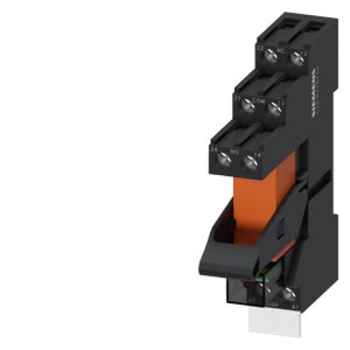 Plugin relay complete unit 230 V AC 2 CO LED module red base