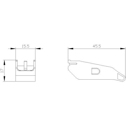 Fixingejection bracket for plugin relay of the series RT screw terminal base
