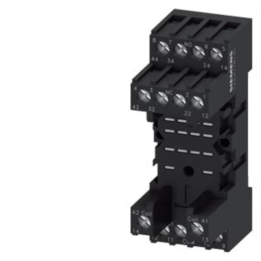 Base for relay with 4 changeover contacts