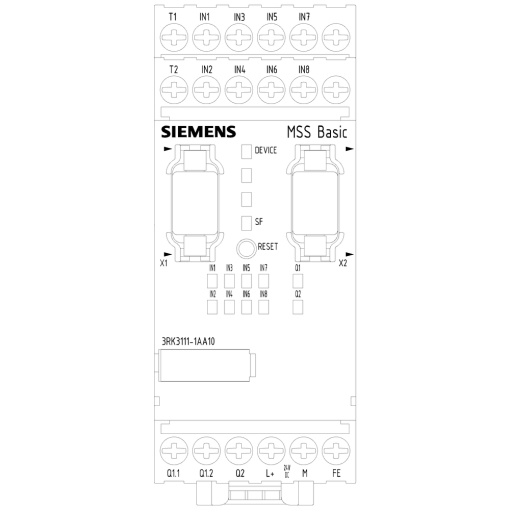 SIRIUS central unit 3RK3 basic for Modular Safety System 3RK3 48 FDI