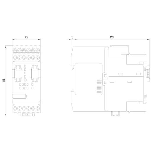 SIRIUS central unit 3RK3 basic for Modular Safety System 3RK3 48 FDI