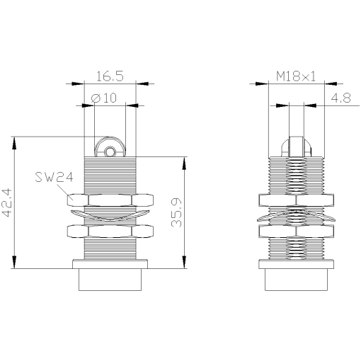 Actuator head for position switch 3SE5152 roller plunger 10 mm