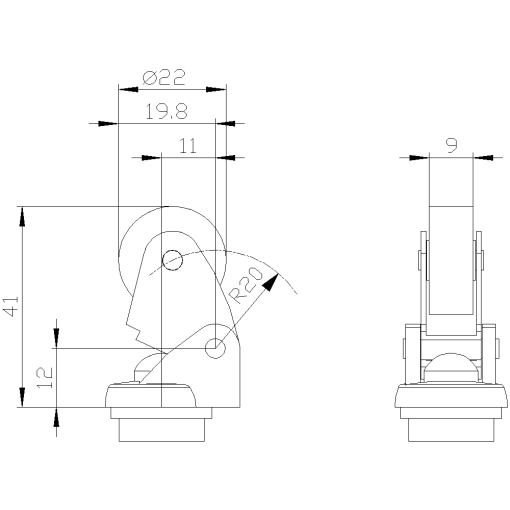 Actuator head for position switch 3SE5152 roller lever with stainless steel 