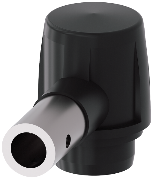 Actuator head for plastic hinge switch with hollow shaft D8 mm