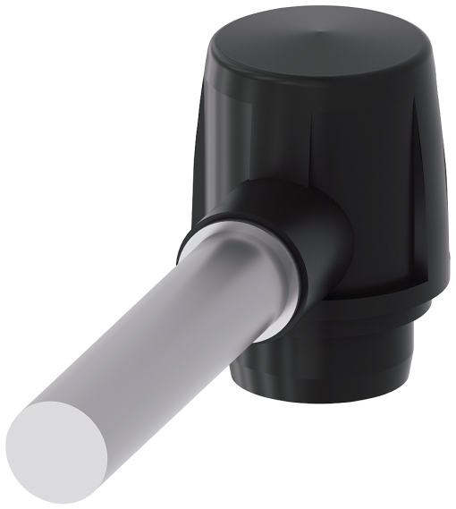 Actuator head for plastic hinge switch with solid shaft D10 mm