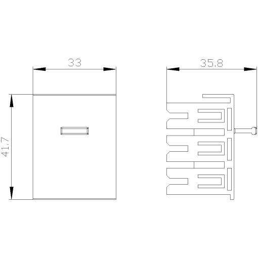Broad extension connector for connection of 3phase busbars 3RV2917 Wiring du