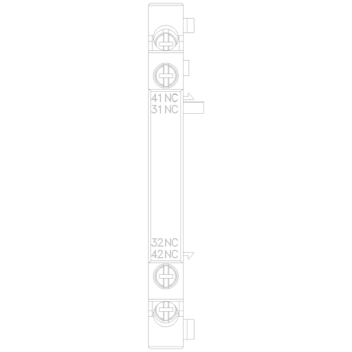 Auxiliary switch attachable on the side 2 NC for circuit breaker S00S0