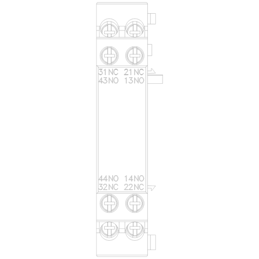 Auxiliary switch attachable on the side 2 NO  2 NC for circuit breaker S00S0