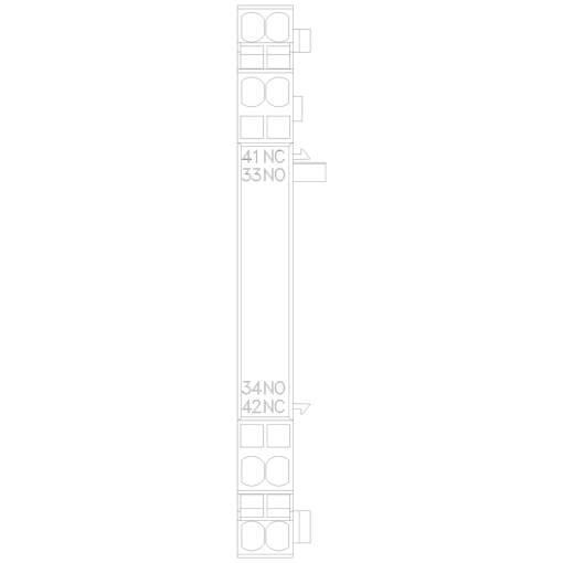 Auxiliary switch attachable on the side 1 NO  1 NC for circuit breaker S00S0