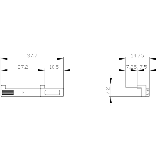Connecting comb 6pole for PT screw terminal base