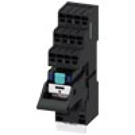 Plugin relay complete unit 24 V DC 2 CO LED module red base with logical 