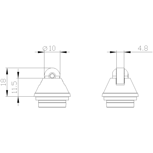 Actuator head for position switch 3SE5152 roller plunger 10 mm