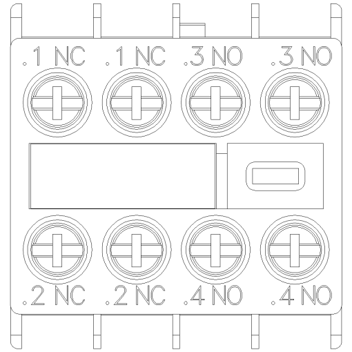 Auxiliary switch 2 NO2 NC current paths 1 NC 1 NO for contactor relaysmot