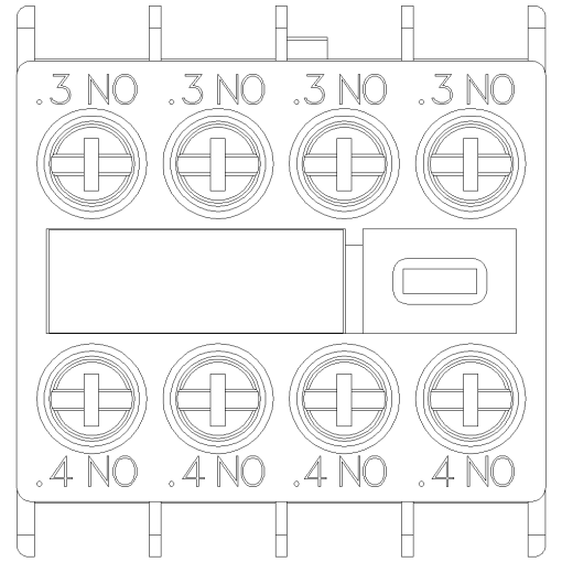 Auxiliary switch 4 NO current paths 1 NO 1 NO 1 NO for contactor relaysmo