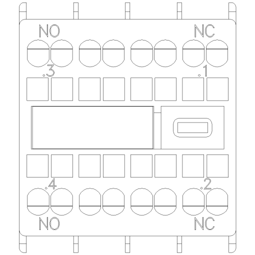 Solidstate compatible auxiliary switch 1 NO1 NC