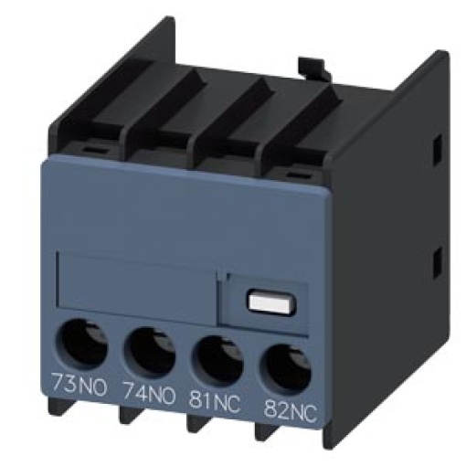 Auxiliary switch 1 NO1 NC current paths 1 NO 1 NC connection from below
