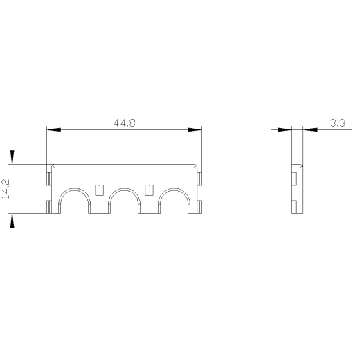 Touch protection cover for 3RU21 infeed side S0 connection