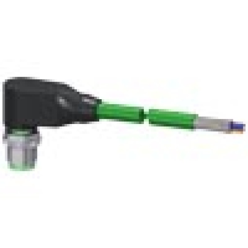 Bus cable 3 m for PROFINET 4core shielded with 1x M12 Dcoded