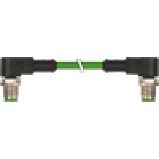 Bus cable 10 m for PROFINET 4core shielded with 2x M12 Dcoded