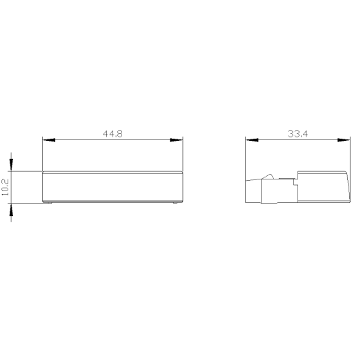 Cover cap for transverse auxiliary switch for circuit breaker 3RV2