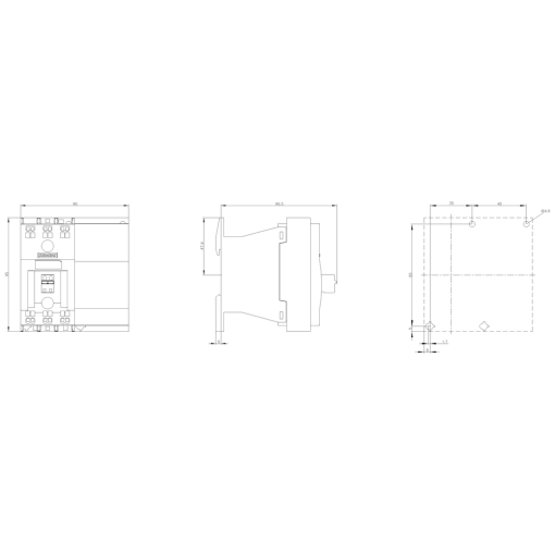 Solidstate contactor 3RF3 3ph AC53 16 A 48480 V110230 V AC 2phase con