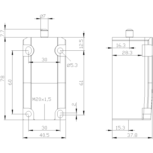 Basic switch for position switch 3SE513 plastic
