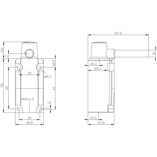 SIRIUS hinge switch 2 NC1 NO integr