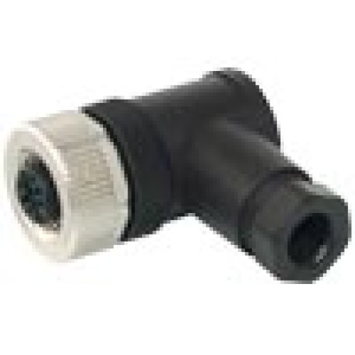 M12 socket angled 4pole screw terminal max 075mm2 Acoded max 4A