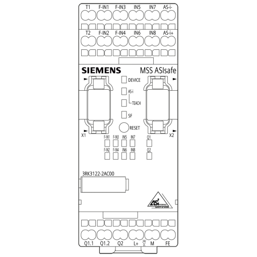 Central unit 3RK3 ASIsafe extended for Modular Safety System 3RK3