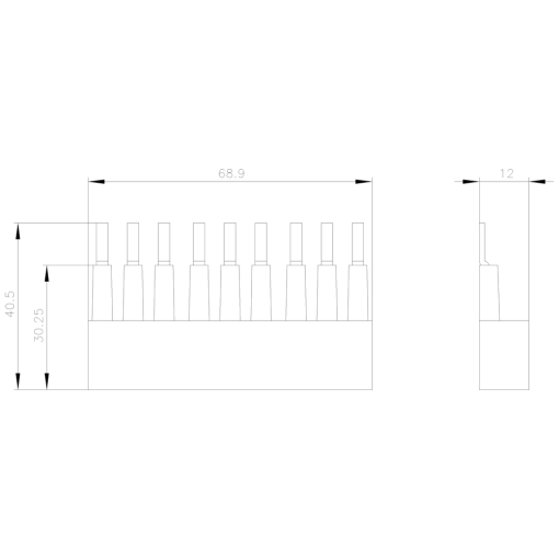 3phase busbar for 3 3RM1 motor starters