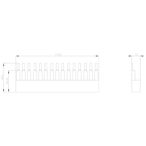 3phase busbar for 5 3RM1 motor starters