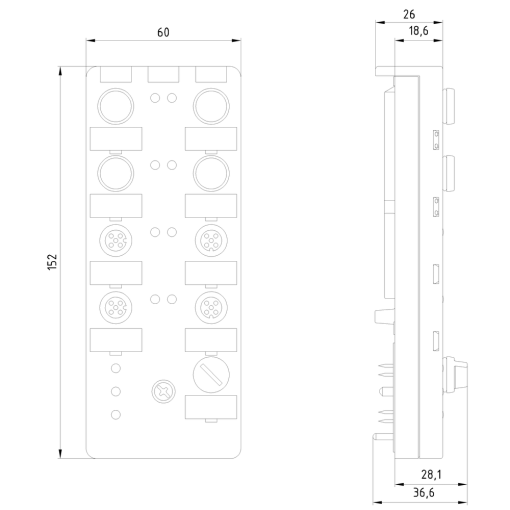 ASInterface compact module K60 IP67 AB slave