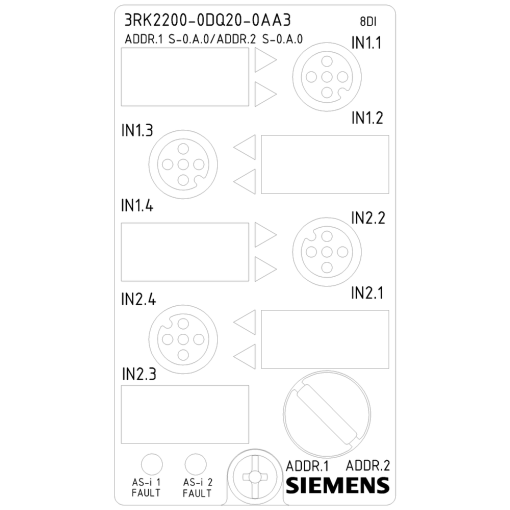 ASInterface compact module K45 AB slave IP67 digital 8 inputs