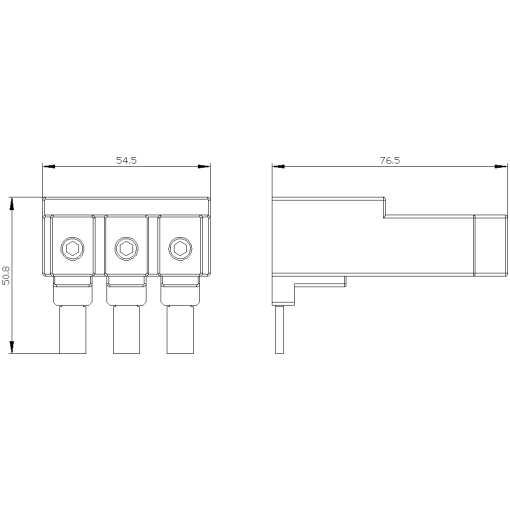 3phase feedin terminal for 3phase busbars