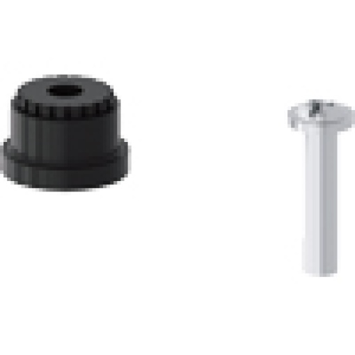 Adapter and screw for compensation of mounting depth for metal switches