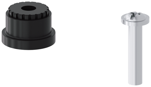 Adapter and screw for compensation of mounting depth for metal switches