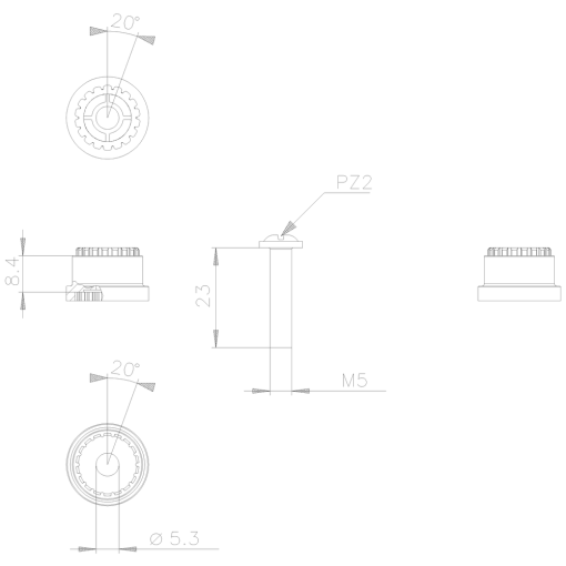 Adapter and screw for compensation of mounting depth for metal switches
