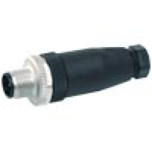 M12 plug straight screw terminal max 075mm2 5pole Acoded max 4A