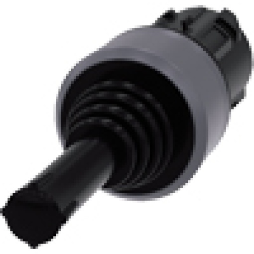 Coordinate switch, 22 mm, round, plastic with metal front ring, black