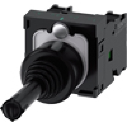 Coordinate switch, 22 mm, round, plastic, black, horizontal, 1 NO, 1 NO