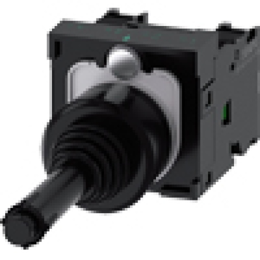 Coordinate switch, 22 mm, round, plastic, black, horizontal, 1 NO, 1 NO