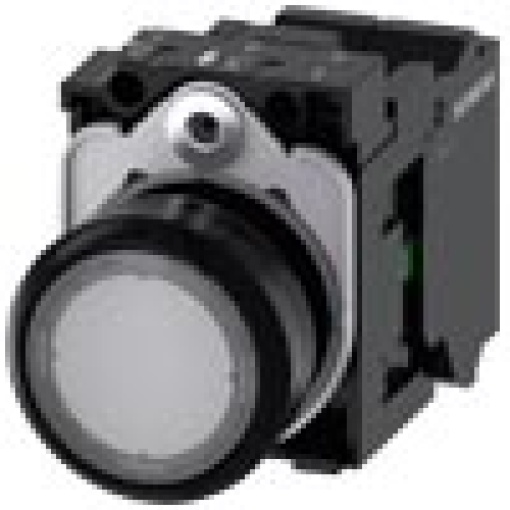Pushbutton illuminated 22 mm round plastic clear 1 NO 110 V AC