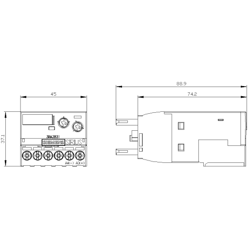 Timing relay with semiconductor output 2490 V ACDC time range 005100 s