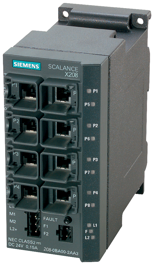 SCALANCE X208 managed Layer 2 switch 8x RJ45